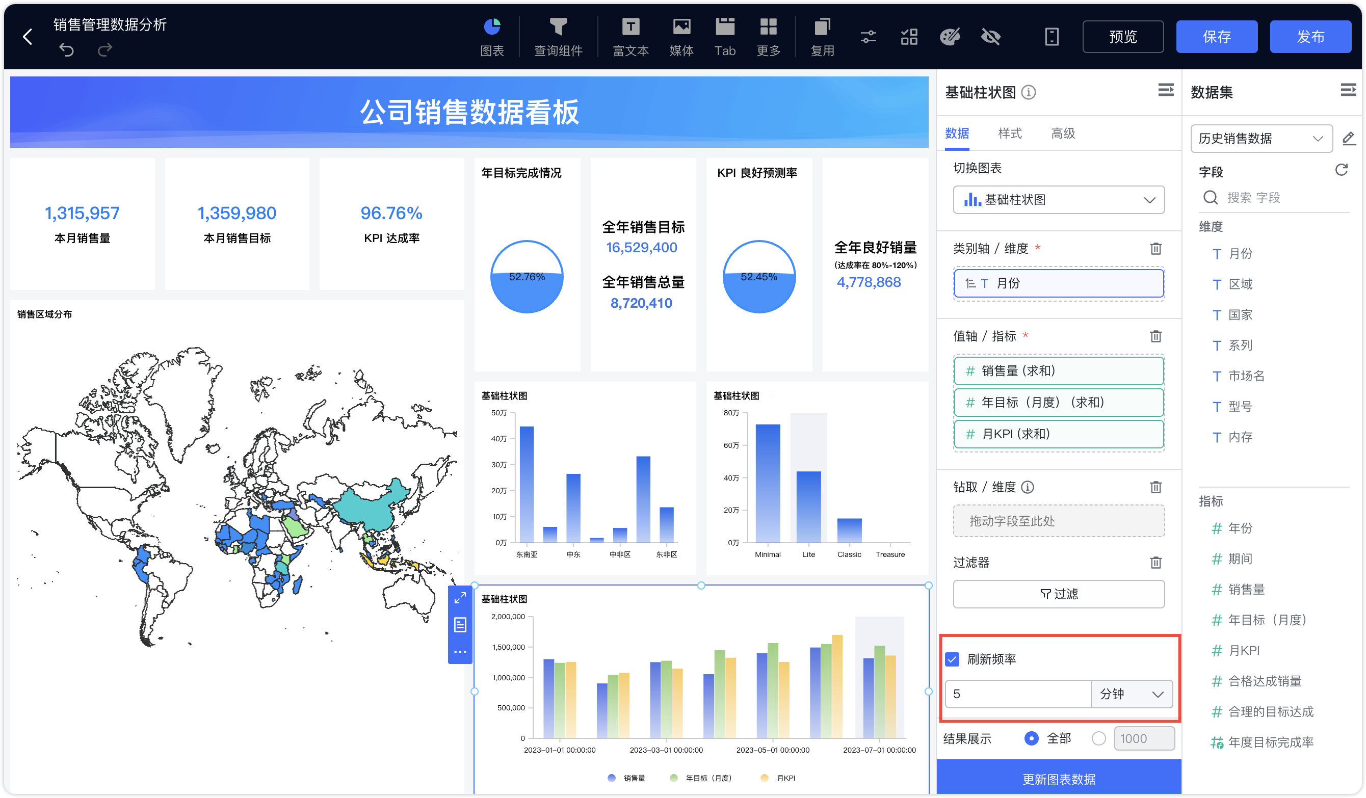 视图刷新频率